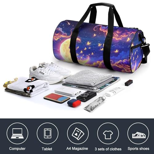Sac de sport Nébuleuse Papillon 45x23x23cm parfait pour le voyage et gym - 4
