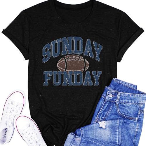 Image of Football Shirts for Women Game Day T Shirts Football Outfits