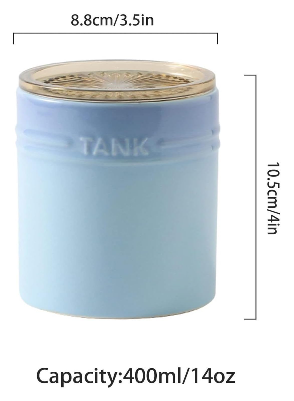 Sucrier, sucrier, sucrier en céramique dégradé français avec couvercle, sucrier solide avec cuillère, pot à épices en porcelaine, rangement de décoration de cuisine(Blue)
