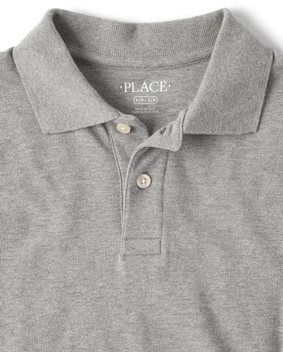 Image of The Children's Place Boys Uniform Long Sleeve Pique Polo