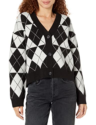 Velvet by Graham & Spencer Women's Cristina Argyle Cardigan Sweater