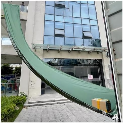 Heavy Duty Cargo Chute System for Construction Trash Removal - Easy Chute, Green 2x14m, Durable Waste Disposal Solution, Efficient Debris Management