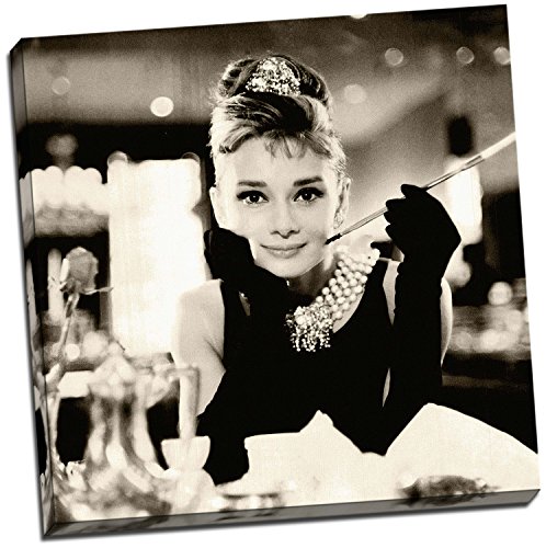 Panther Print Audrey Hepburn Sepia Portrait Leinwanddruck, Bild, Wandkunst,...
