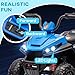 Qaba 12V Kids ATV, Battery Powered Four Wheeler with Spring Suspension, Forward & Reverse, LED Lights, Music, MP3, Kids Electric Car for Boys Girls, Blue