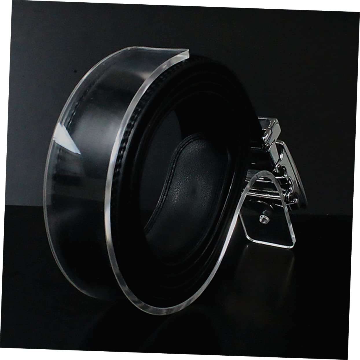 SOESFOUFU 5pcs Acrylic Belt Display Stands Men's Women's Belt Holder Rack Organizer for Closet Shop