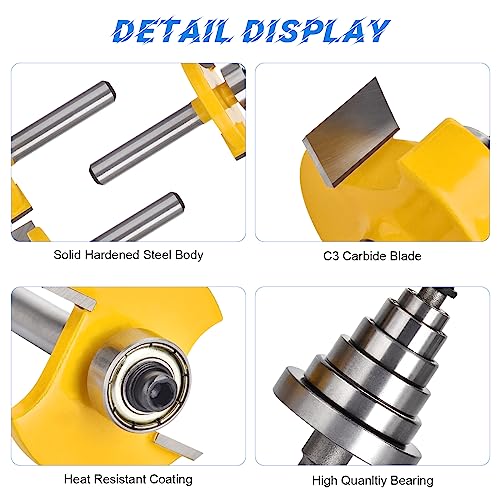 Palawaik RABBET ROUTER BIT Bit Set With 6 Bearings Set thumb #4