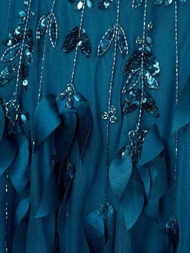 Adrianna Papell Womens Bead 3D Petal Long Dress3