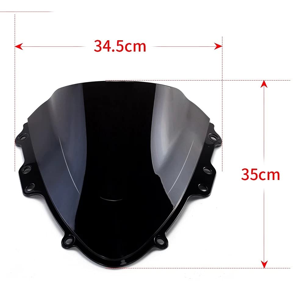 WYNMOTO Motorrad-Windschutzscheibe – Dark Iridium, Double Bubble, Für Suzuki GSX-R 600/750 2004-2005