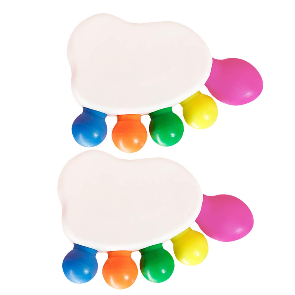 Kreative Pastellmarker in Fuß und Zehenform mit Breiter Spitze und Kunststoffgehäuse 2 Satz Bunte Textmarker für Schüler zum Notizen Machen
