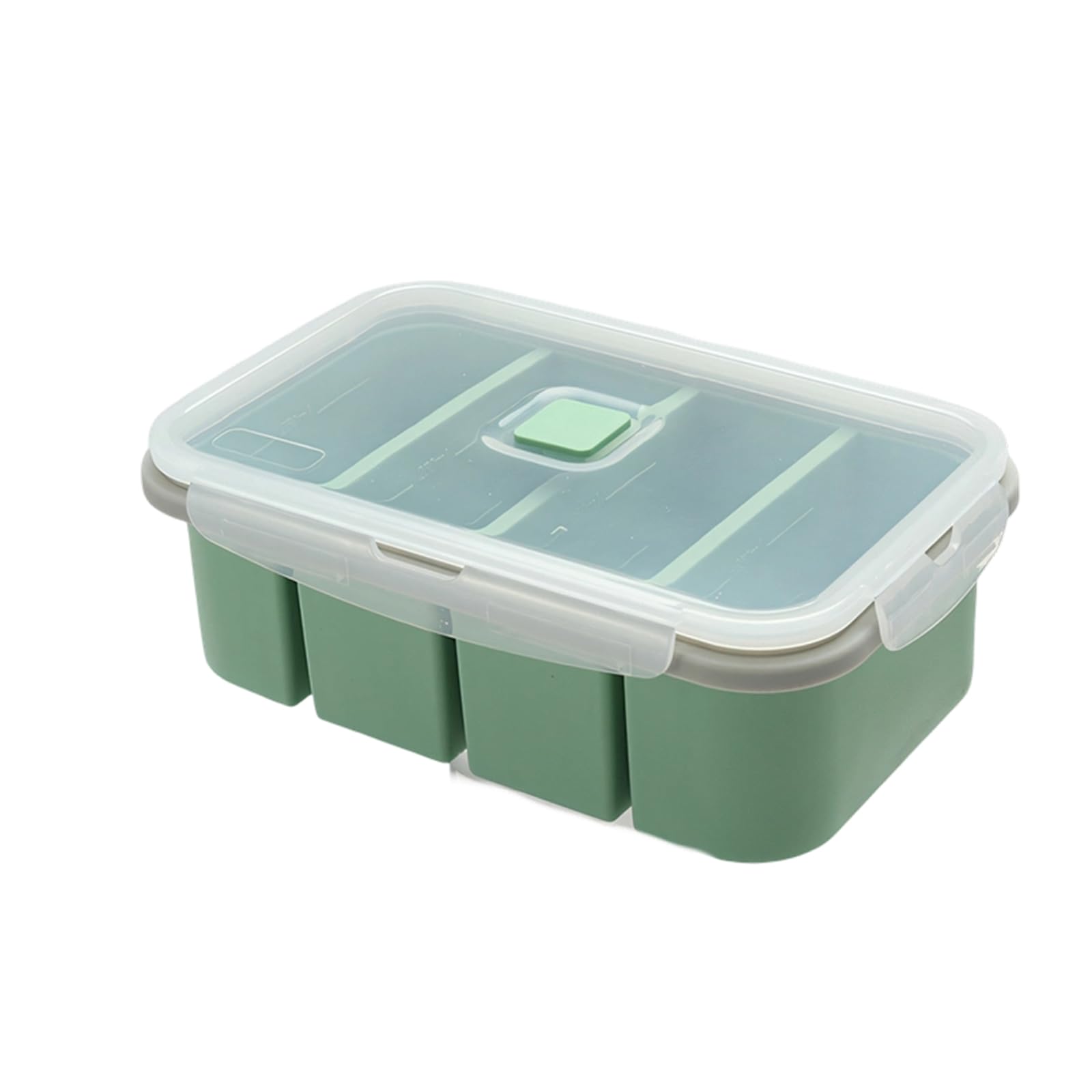 Xjdzineq Food Grade Silicone Bentos Box Large Capacity Food Storage Container Stackable Soup Freezer Tray with Lid Lunch Box