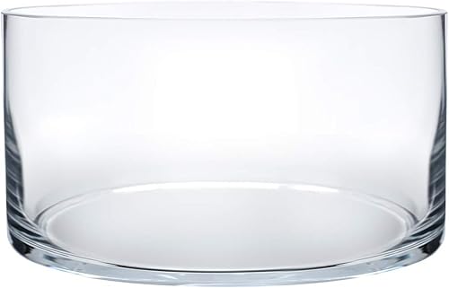 Miniatura 18 de Royal Imports Jarrón de Cristal para Flores Pieza Central Decorativa para el Hogar o Boda - Forma de Cilindro, 8" de Alto, Apertura de 6",