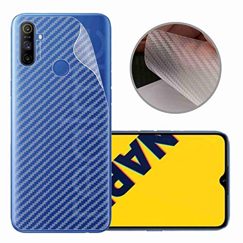 Image of Compatible with Oppo Realme Narzo 10A Back Screen Protective Film Carbon Fiber Skin Transparent Screen Guard Sticker