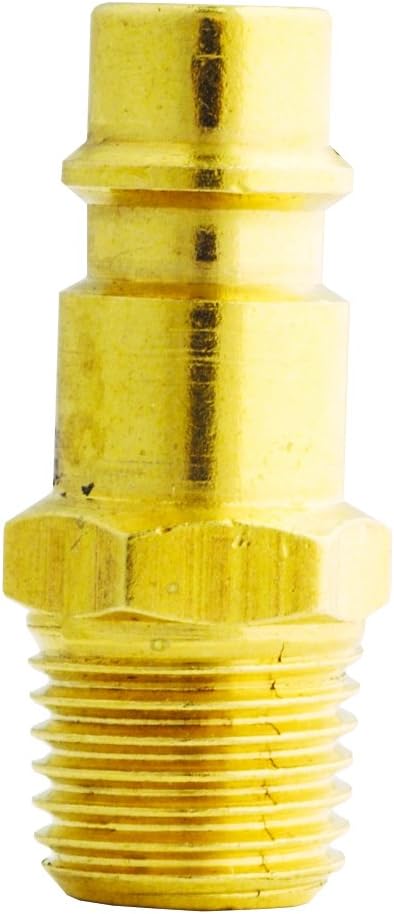 Milton S-762 3/8" MNPT HIGHFLOWPRO™ V-Style/European Interchange Brass Air Plug Fitting (High Volume Low Pressure Application)