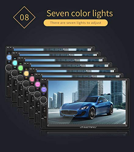 Radio Automotivo Central Multimídia Universal Mp5 2 Din 7 Polegadas HD 4x60w Espelhamalhento USB Blu