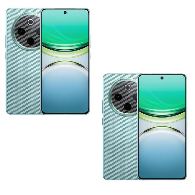 Image of (Pack of 2) Compatible with Skin Sticker /Vinyl wrap /Protective Film Mobile Back Skin Carbon Fiber 3D Transparent by Candeal Mizhan(Only Back) (Vivo, Vivo T4 5G)