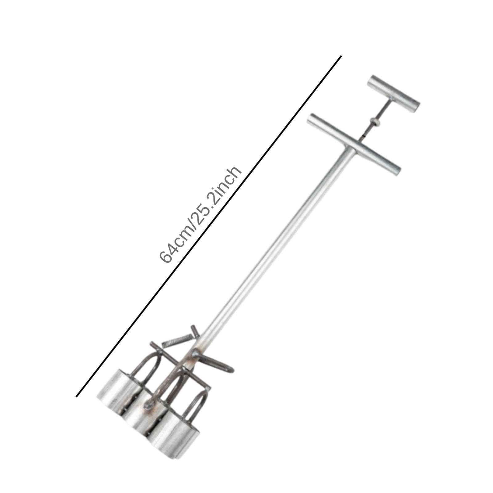Sembradora Manual de Jardín para Semillas de Hortalizas Y Bulbos. Herramienta de Presión para Plantar Bulbos de Jardín. Tubo con Diseño Ergonómico. Ad, 6 Hoyos, tal como se describe