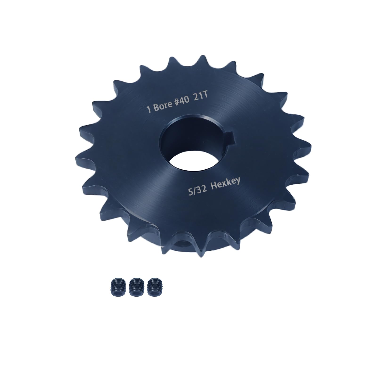 #40 Sprocket 21T 1" Bore Hardened Black Oxide