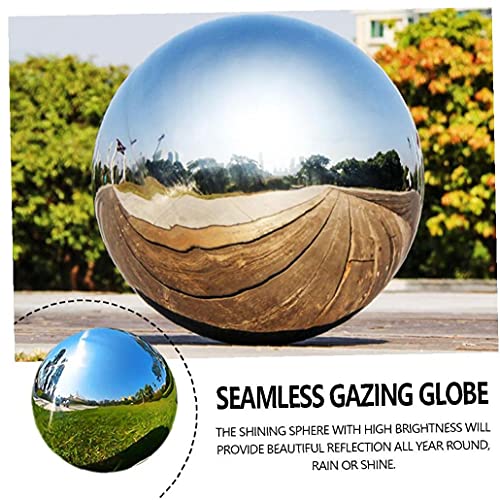 Stainless Steel Gazing Ball 13.8cm Mirror Polished Reflective Sphere Seamless Hollow Globe 3PCS - Image 6