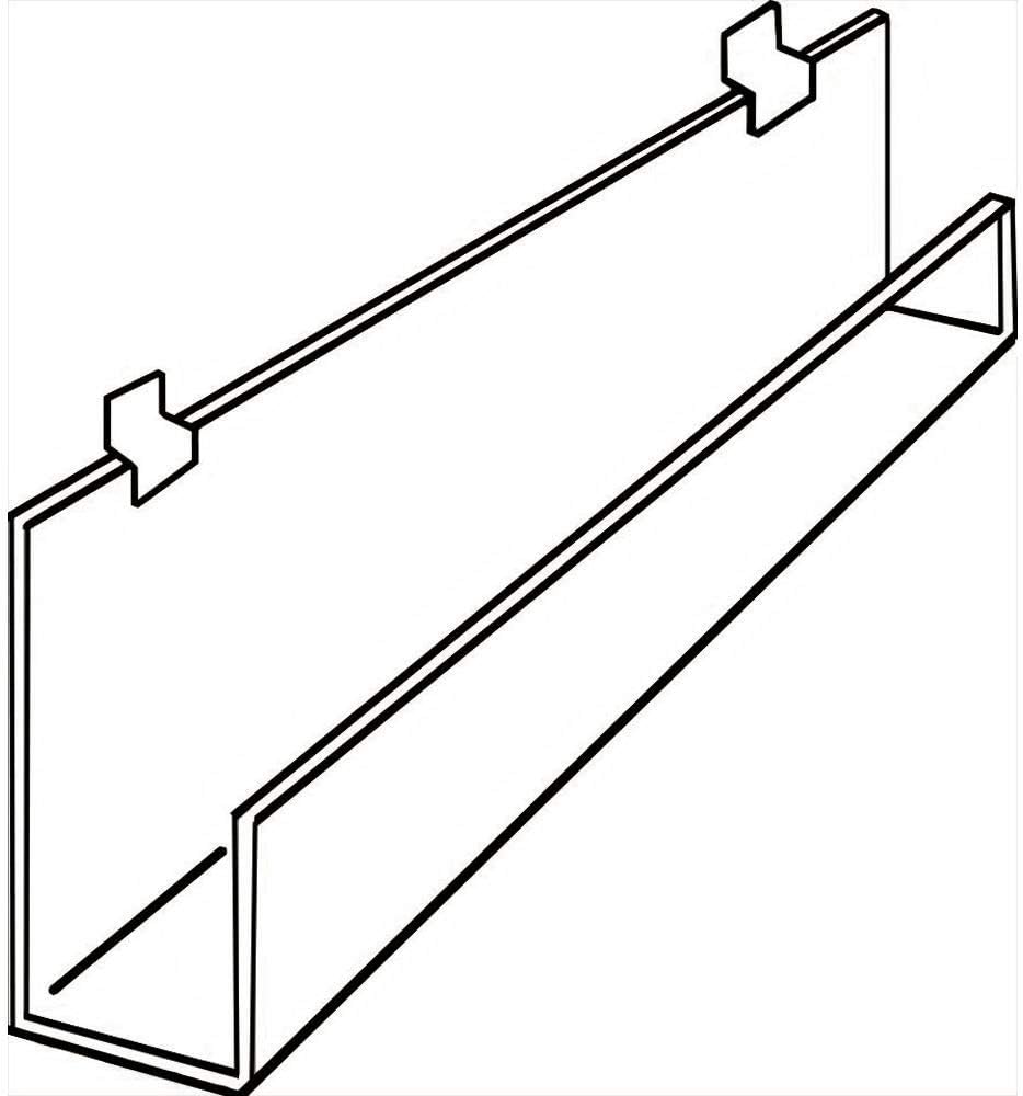 Retail Resource Slatwall Rack with Front Lip, 35 3/4 (W), 49964