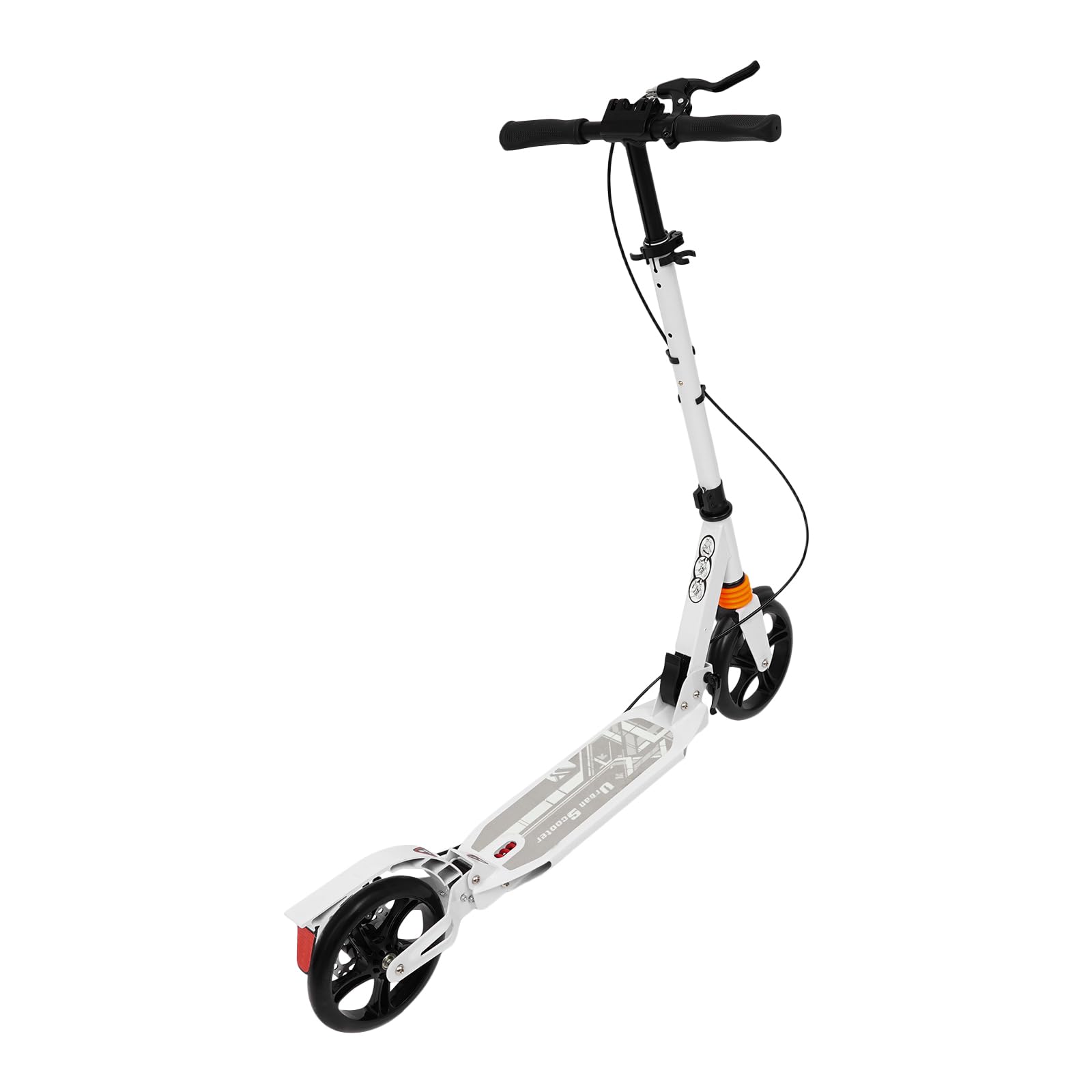 Patinete estable de aluminio plegable, patinete de ciudad, altura ajustable, con frenos de disco, patinete para adultos, niños y jóvenes, capacidad de carga de 100 kg