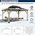 COVERONICS 13FT x 15FT Outdoor Cedar Wooden Gazebo - Patio Wood Frame Gazebo with Galvanized Steel Hardtop, Heavy-Duty Hardtop Gazebo with Netting for Garden, Poolside, Deck, Backyard