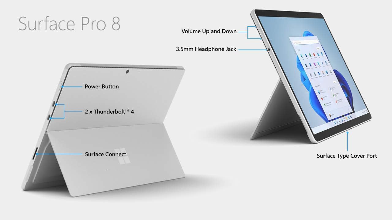 Microsoft Surface Pro 8 Tablet PC 13'' (2880x1920) Touchscreen