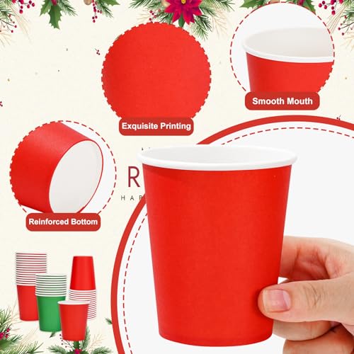 Gobelets jetables papier de Noël Whaline pour servir vos invités sans vaisselle