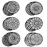 Velvet Art Hangable Mini Mandalas (Pack of 24)