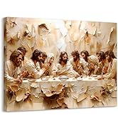 Jesus Last Supper Wall Art, Christian Wall Decor, Jesus Canvas Prints Painting Religious Bible Ar...