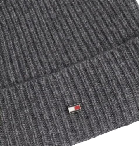 Tommy Hilfiger Flag Cashmere Beanie, czapka, szara