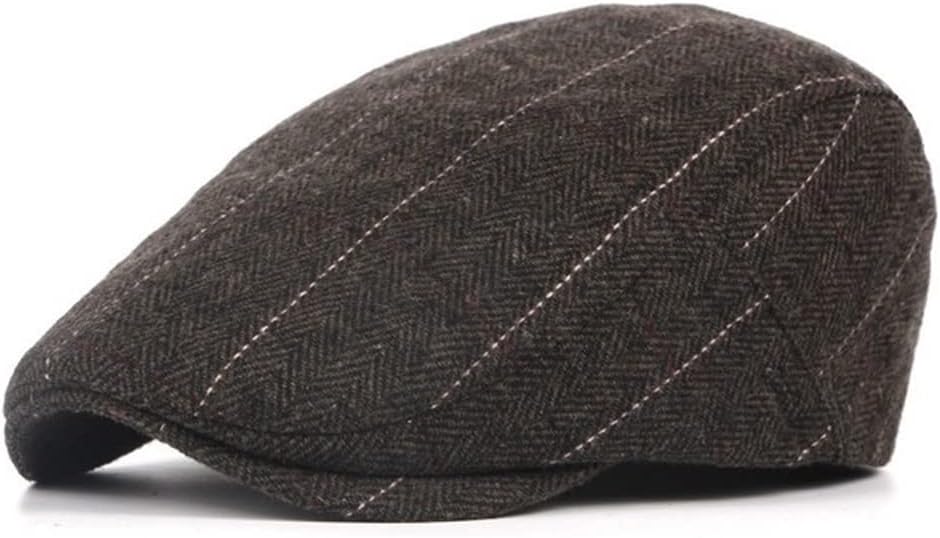 VIDI Plaid Stripe Newsboy Cap for Men Women Winter Cotton Flat Ivy Vintage Gatsbay Hat Irish OutdoorBeret Painter