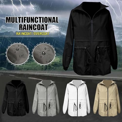 Chubasquero mujer grande ligero impermeable y transpirable con capucha 3