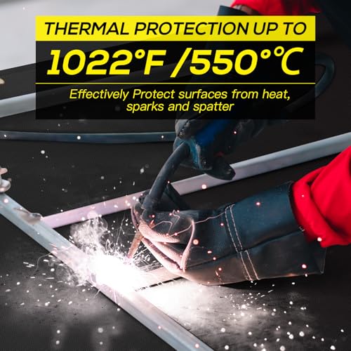 Image of 2Pack Welding Blanket, 4x6ft Silicone Coated Fiberglass Fire Blanket, Welding Blanket Fireproof, Designed for in Home and Outdoor Use for Professional and Heavy-duty Welding, Cutting, and Other Uses