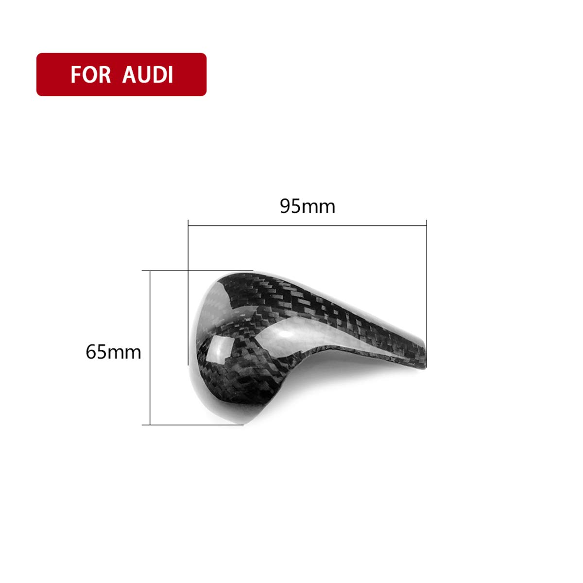 Car Carbon Fiber Gear Shift Knob Handle Cover Accessories For Audi