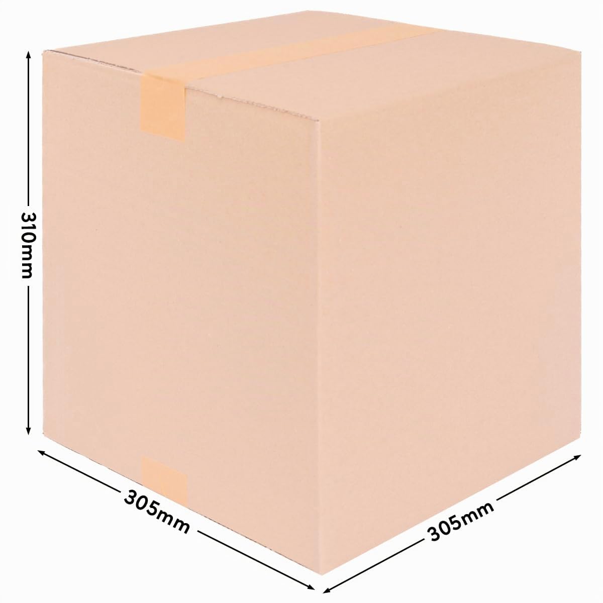 verpacking 100 cartons d'expédition cubiques simple cannelure 30 x 30 x 30 cm brun - KK 40