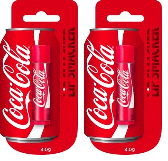 Lip Smacker - Coca-Cola Collection - Classic Coca-Cola Lip Balm for Kids - Classic Coke Flavour - Sweet Gift for Your Friends - Single Blister Pack Multicolor (Packung mit 2)