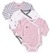 Asher & Olivia Baby Kimono Side Snap Onesies 3 Pc Girl Long Sleeve Bodysuit Set