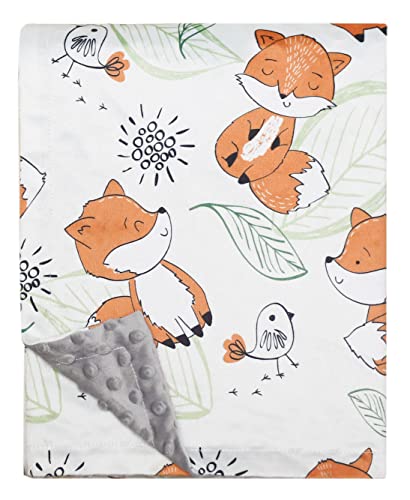 Image of Woodland Baby Blanket for boy Girls Forest Baby Blanket Soft Warm Nursery Bed Blankets Unisex Infant Toddler Newborn Receiving Blankets for Crib Stroller, 30''x40''