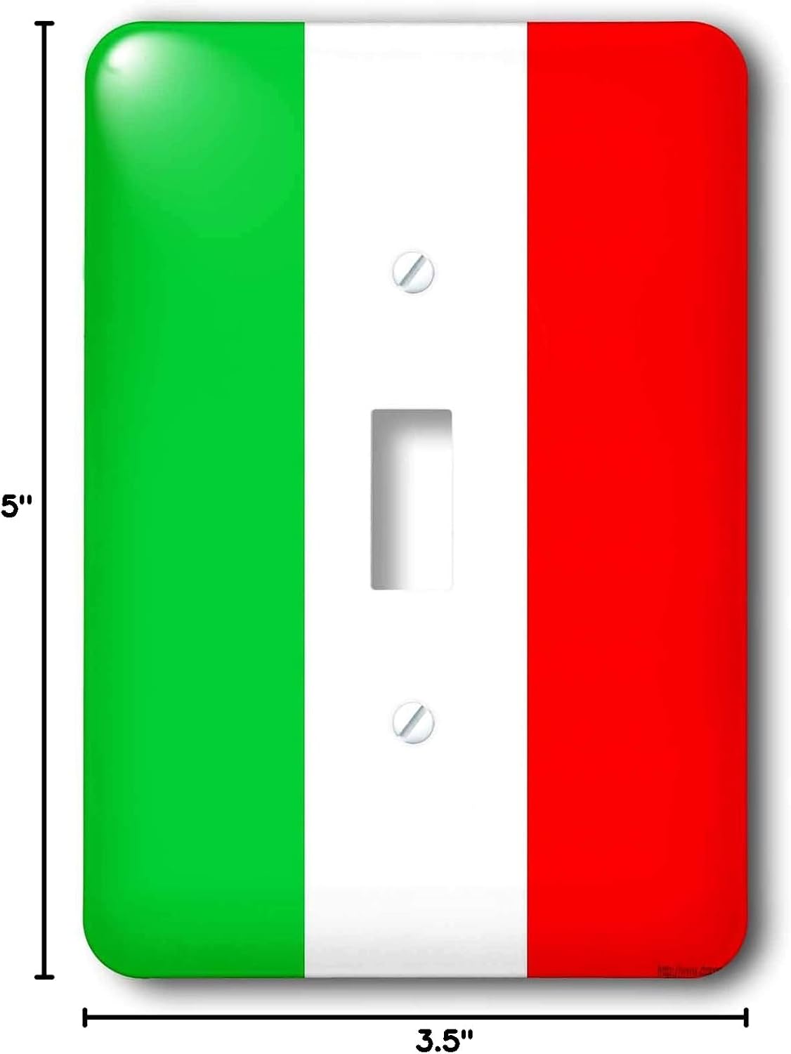 3dRose LLC lsp_4561_1 Italian Flag, Single Toggle Switch image 2