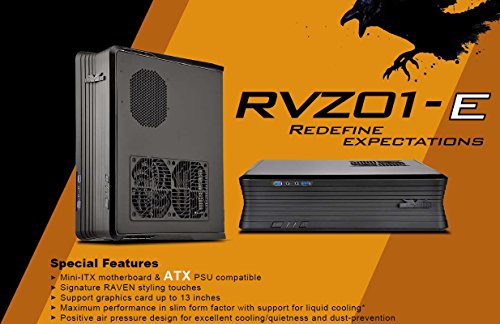 SilverStone SST-RVZ01B-E - Cabinet Raven formato Mini-ITX da Gaming, nero