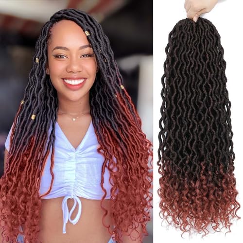 Goddess Locs Crochet Hair 22 Inch 6 Packs Faux Locs for Black Women