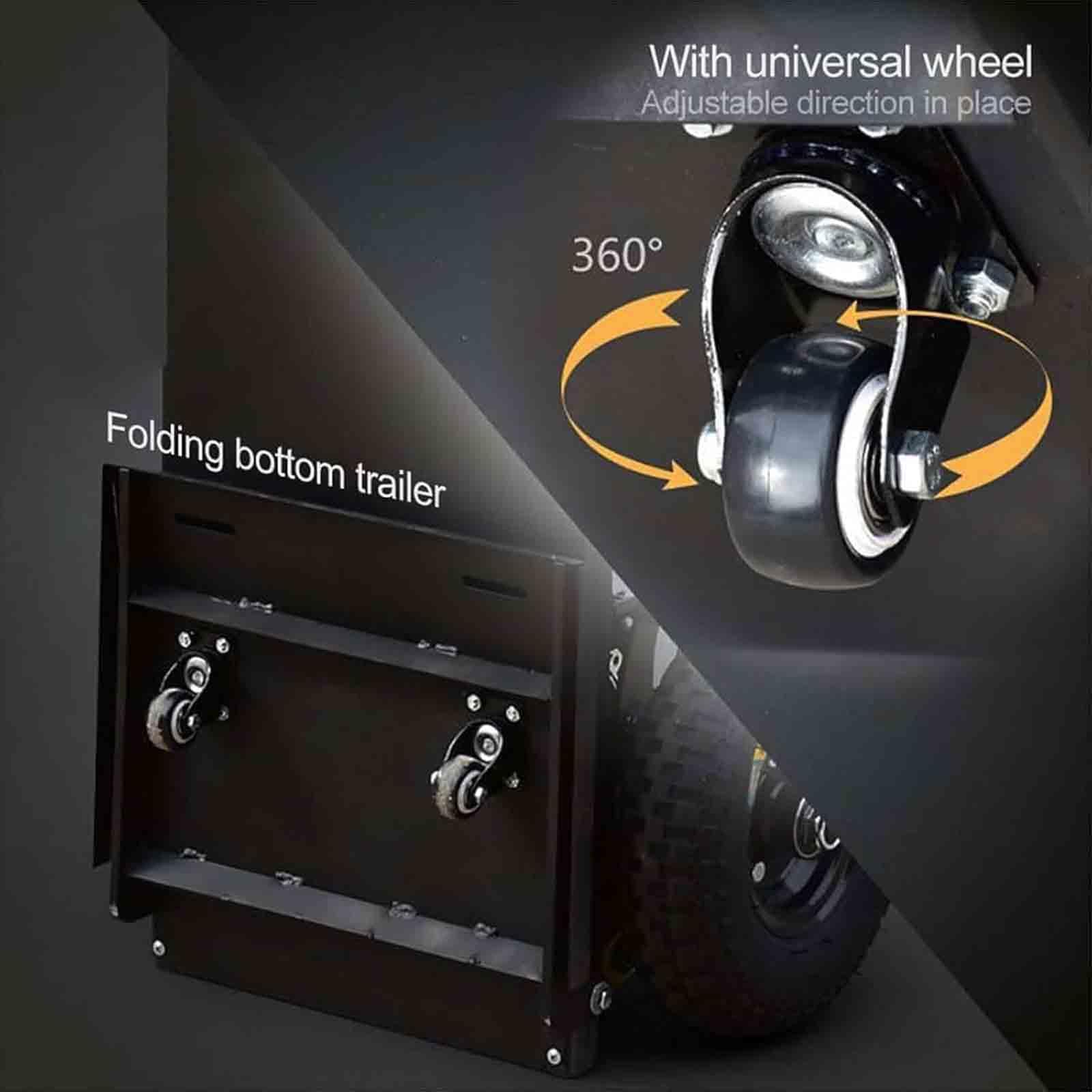 Diable électrique 1200 W, avec Corde de sécurité et Pompe à air, Batterie Amovible, Convient aux escaliers Droits et incurvés, Transport sans Effort de Charges Lourdes,001,1200w