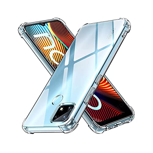 Image of Case Creation New Realme Narzo 30a Premium Imported Quality 0.3mm Crystal Clear Totu Silicone Transparent Flexible Soft Corner Protection with TPU Slim Back Case Color Cover for Oppo Realme Narzo 30a