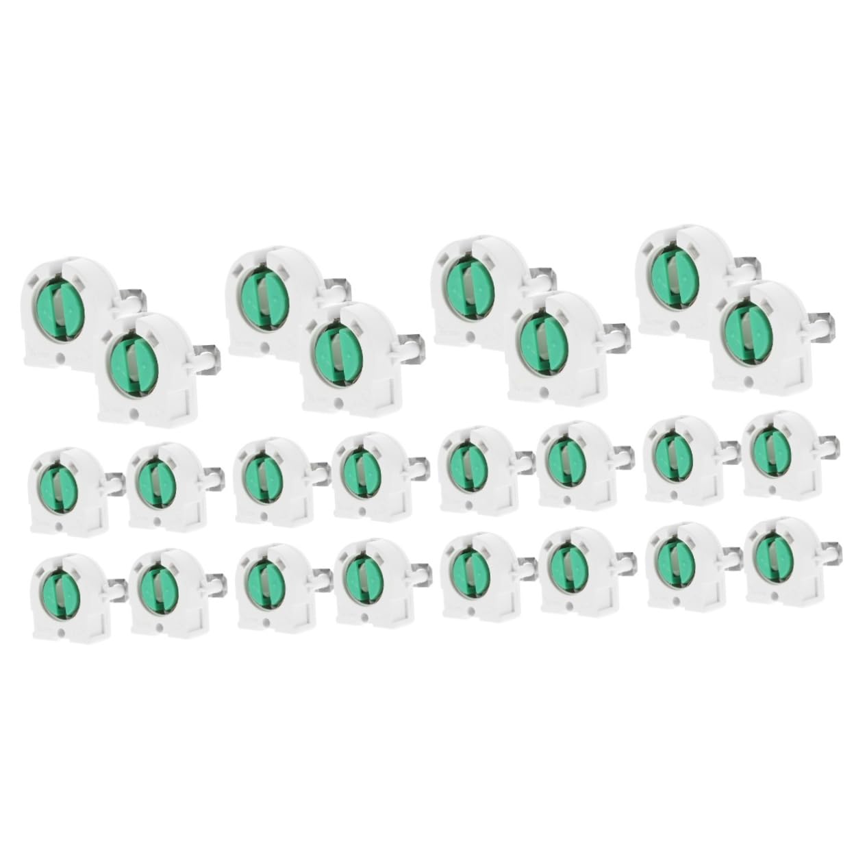 Happyyami 2sets Screw Light Bulb Holder Fluorescent Lamp Holder Lamp Socket Easy Install Tube 20pcs*2