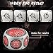 DNDND Dual D20 8-in-1 Spinner Metal Dice - Hexagonal Spinning D&D Monster Themed Dice Set for TTRPG Dungeons and Dragons, Dungeon Masters with Collectible Gift Tin (Silver with Red)
