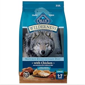 Blue Buffalo Wilderness Natural High Protein Healthy Weight Dry Food for Large Breed Adult Dogs Chicken Recipe 28 lb Bag