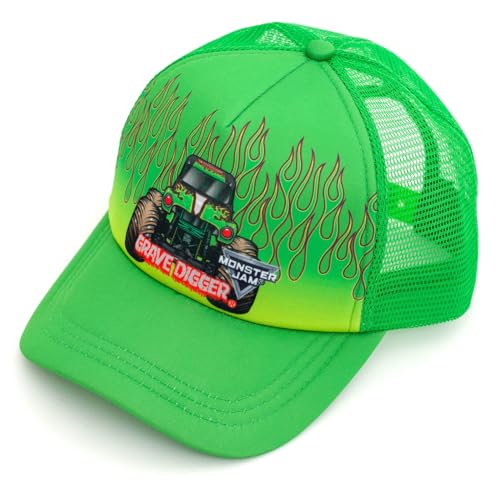 Monster Jam Grave Digger El Toro Loco Megalodon Mesh Adjustable Snapback Baseball Cap One Size