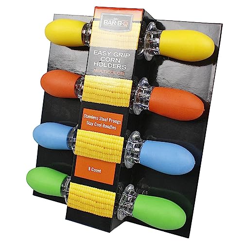 Mr. Bar-B-Q Easy Grip Corn on the Cob Holders Multicolor Grips Skewers 8 Count