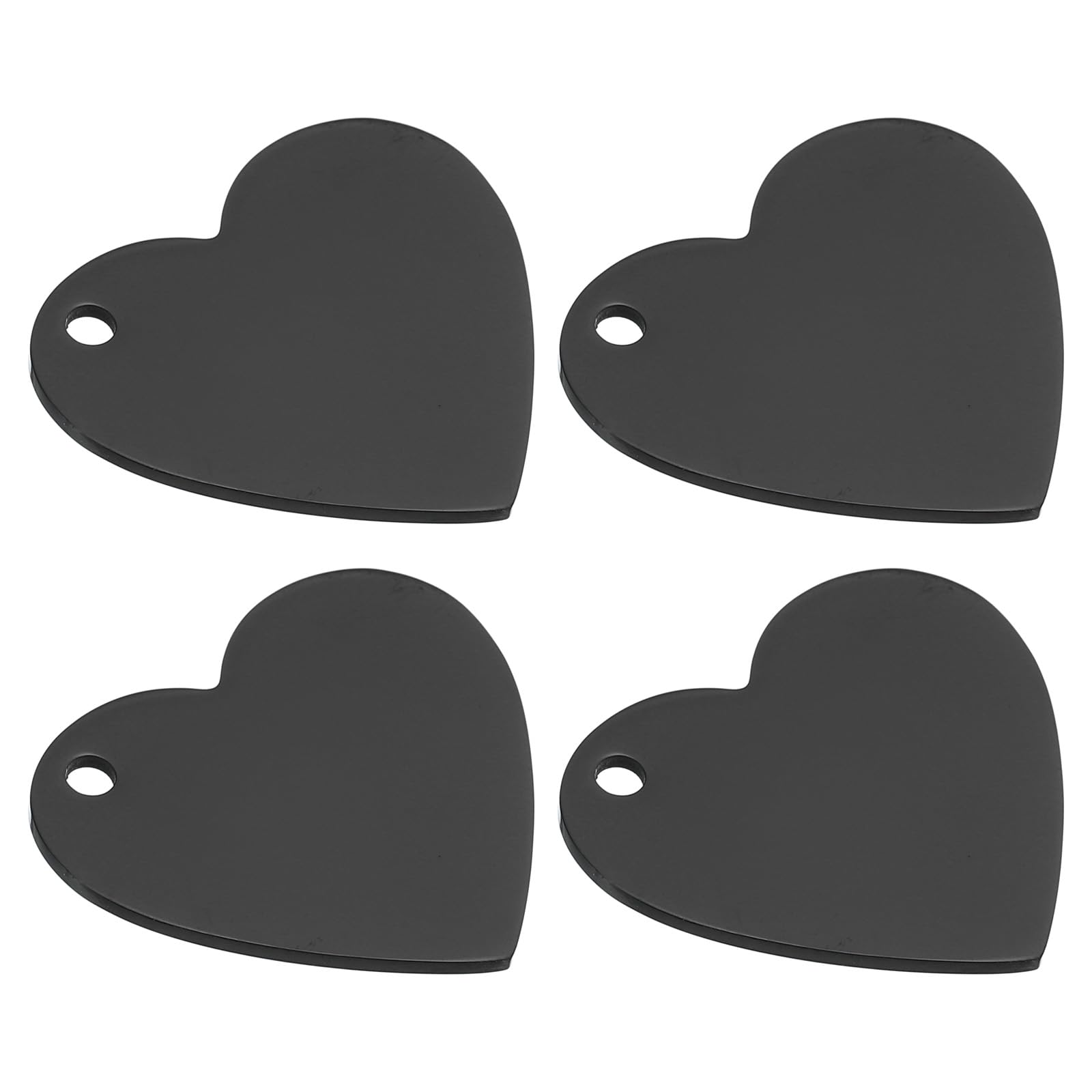 PATIKIL 4pcs Heart Charm