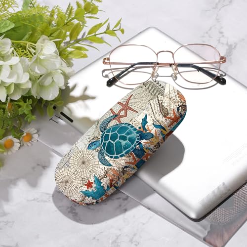 Image of Glasses Case Hard Shell,Portable Protective Eyeglasses Case, Eyeglass Holder Box with Cleaning Cloth,for Women Men